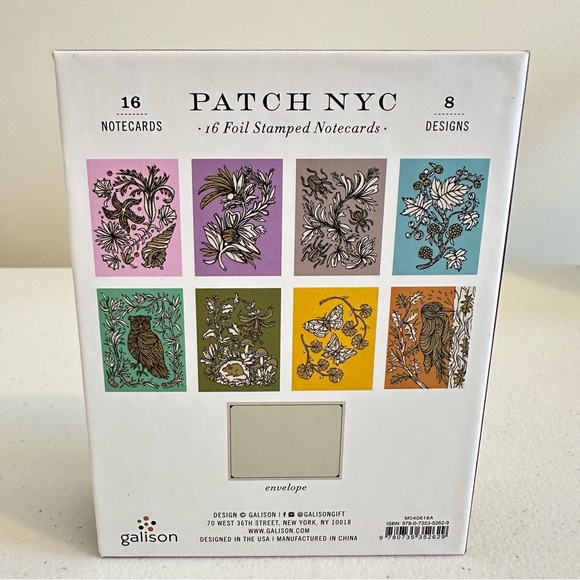 Patch NYC Foil Stamped Notecards Box of 16 - Picture 5 of 6